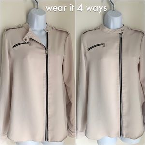 NEW Blush Moto Blouse